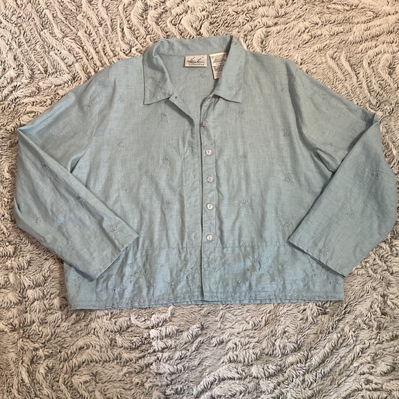 🦋 3 for $12 🦋 Vintage Kathie Lee Collection two piece linen set - Picture 7 of 14